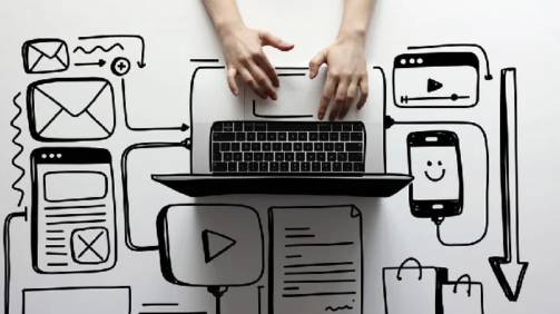 Ilustración representativa de técnicas de marketing digital utilizadas en redes y buscadores