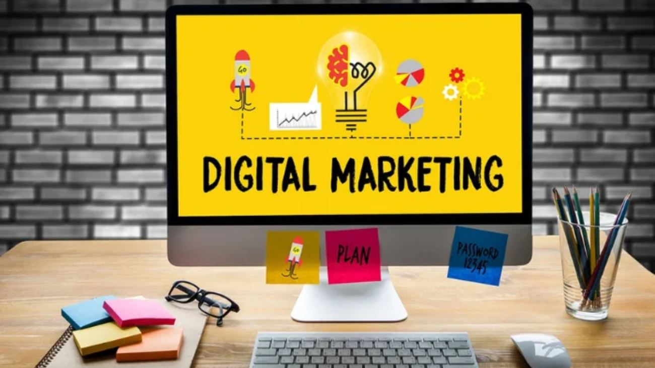 Ilustración representativa de técnicas de marketing digital utilizadas en redes y buscadores